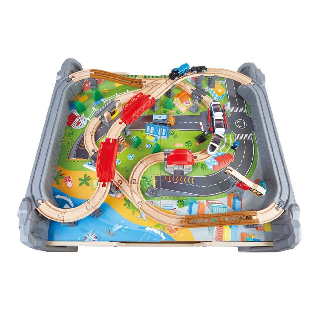 Hape Multifunkcionalni sto sa željezničkim setom, 70 kom slika 2