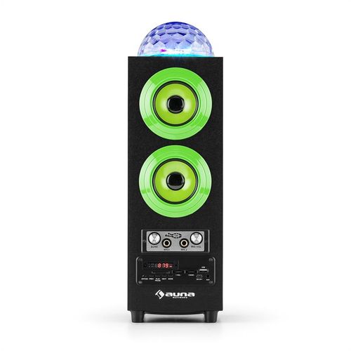 Auna DiskoStar Green, prijenosni Bluetooth zvučnik, USB, baterija, LED, mikrofon slika 2