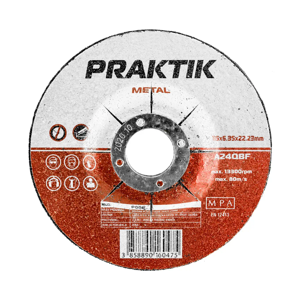 Praktik - Brusna ploča za metal 115x6x22 mm P006 slika 1