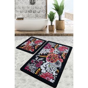 Floreale Djt Multicolor Bathmat Set (2 Pieces)