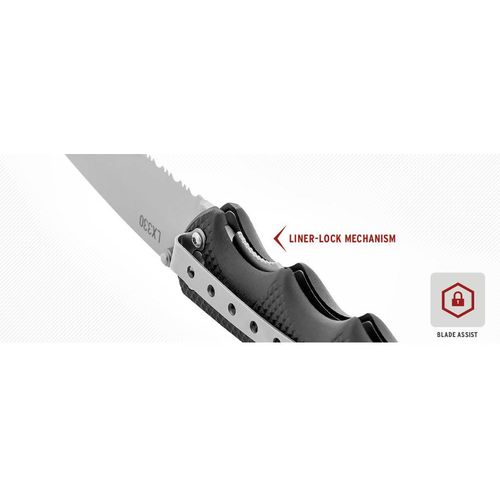 Coast Light-Knife LK375 139901 džepni nož s klipom, uklj. LED svjetiljka  crna slika 4