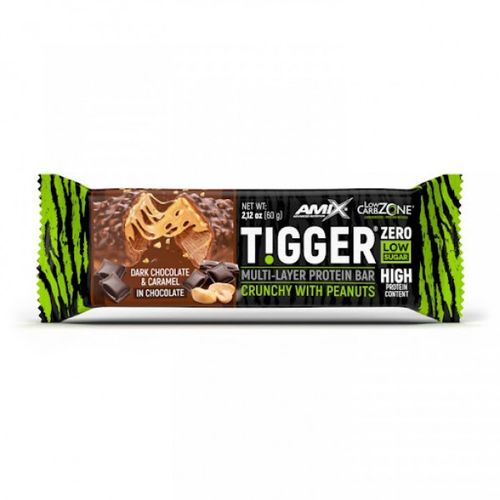 AMIX TiggerZero Protein Bar 60g Dark Chocolate &amp; Caramel slika 1