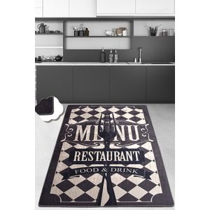 Food And Drink Djt   Black
Cream Carpet (80 x 120)