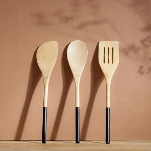 Kuhinjski set BAMBOO 3kom - Black - HML