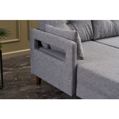 Atelier Del Sofa Kutna garnitura, Sivo, Comfort Left - Grey slika 4