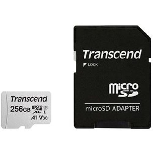 Transcend memorijska kartica microSD 256GB HC Class UHSsd a-I U3 A1 + SD adapter 300S slika 1