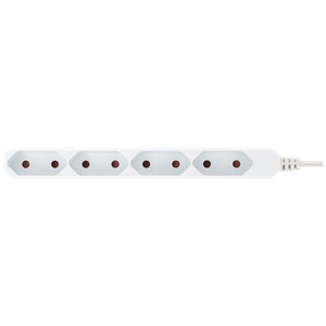 home Produžni kabl, 4 EURO utičnice, 0.75mm², 3 met, bijeli - NV 4E-3/WH