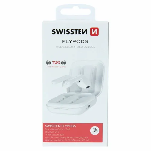 Swissten Bluetooth slušalice FLYPODS bela slika 3