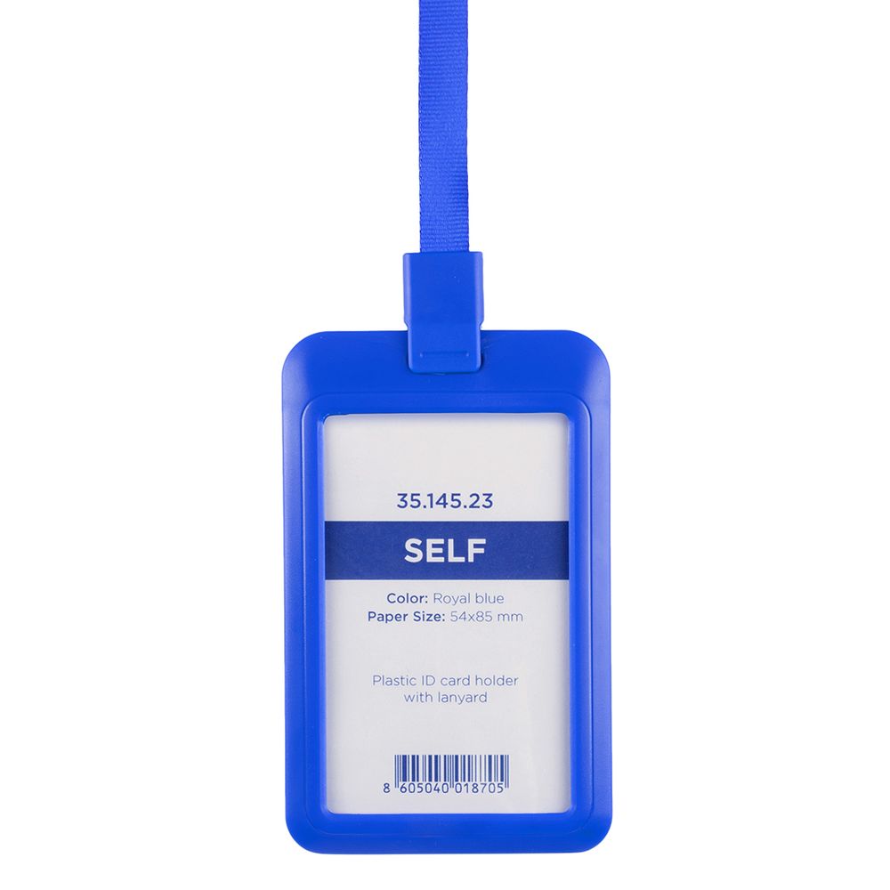 SELF,plast.uložak za ident.karticu s trakicom,roj.plavi slika 2