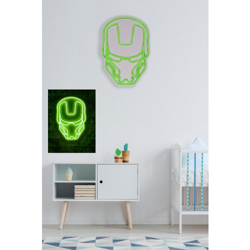 Wallity Ukrasna plastična LED rasvjeta, Iron Man - Green slika 11