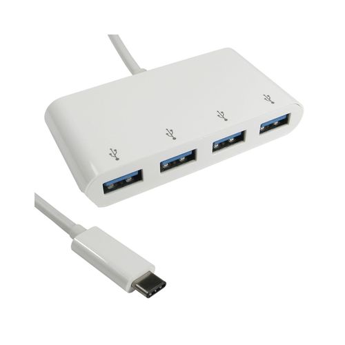 E-GREEN USB 3.1 tip C HUB 4port beli slika 1