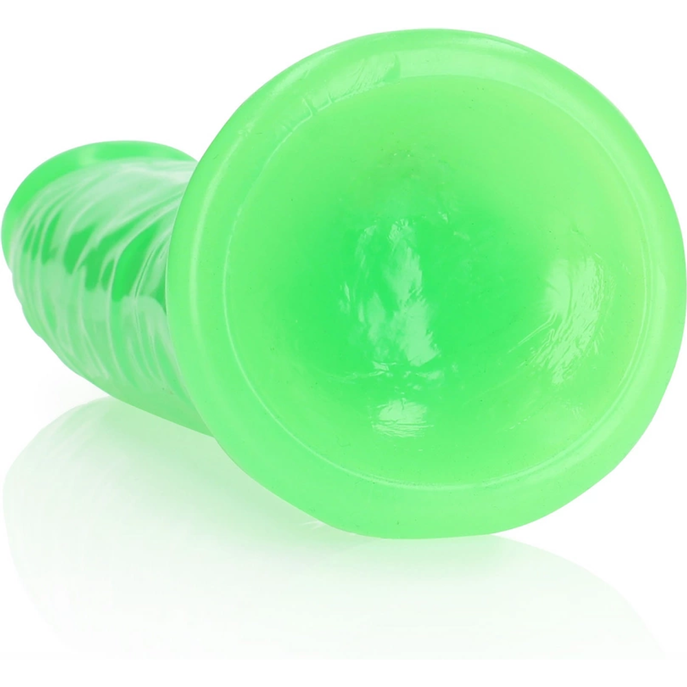 RealRock by Shots Tanki realistični dildo s vakuumskom čašicom - Sjaj u tami - 9'' / 22,5 cm slika 6