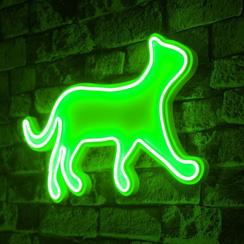 Wallity Ukrasna plastična LED rasvjeta, Kitty the Cat - Green slika 8