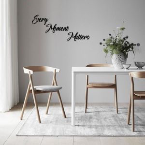 Every Moment Matters Black Decorative Wooden Wall Accessory