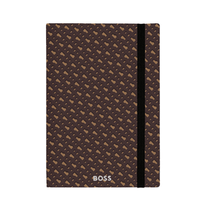 Hugo Boss Notes A5 sa monogramom, HNH412XL, braon