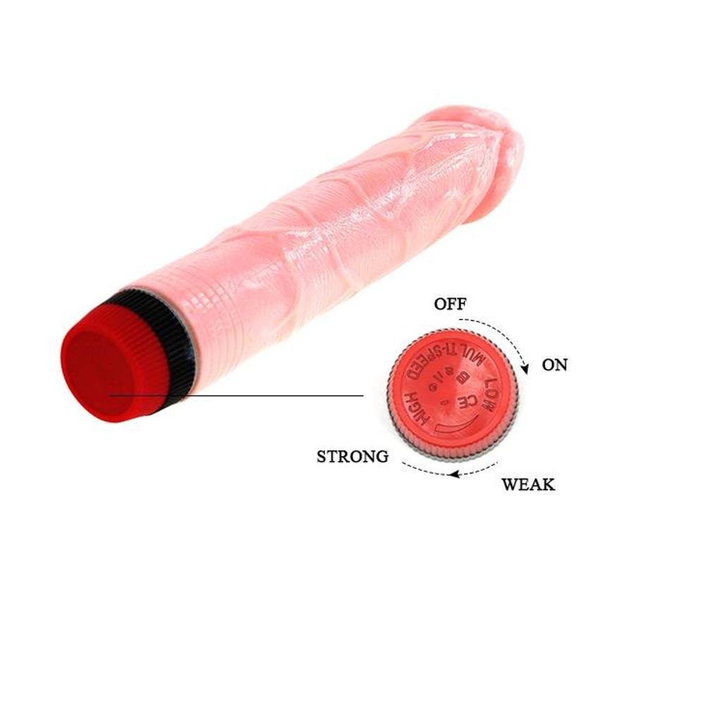 BAILE Realistični vibrator penis 21 cm slika 7