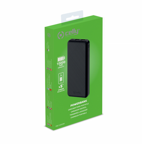 CELLY Powerbank ENERGY od 10000mAh u CRNOJ boji slika 5