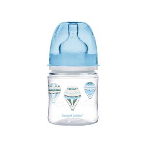 Canpol baby flašica 120 ml široki vrat, pp - easy start- clouds - plava