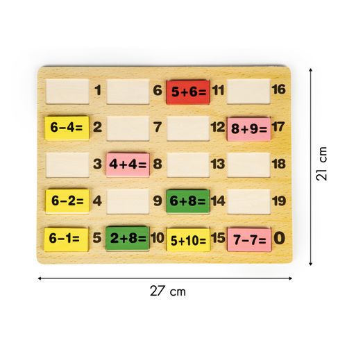 EcoToys Drvene Kocke za Matematičke Operacije slika 5