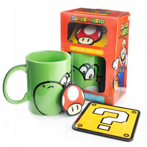 PYRAMID SUPER MARIO (YOSHI) MUG COASTER KEYCHAIN GIFT SET slika 2