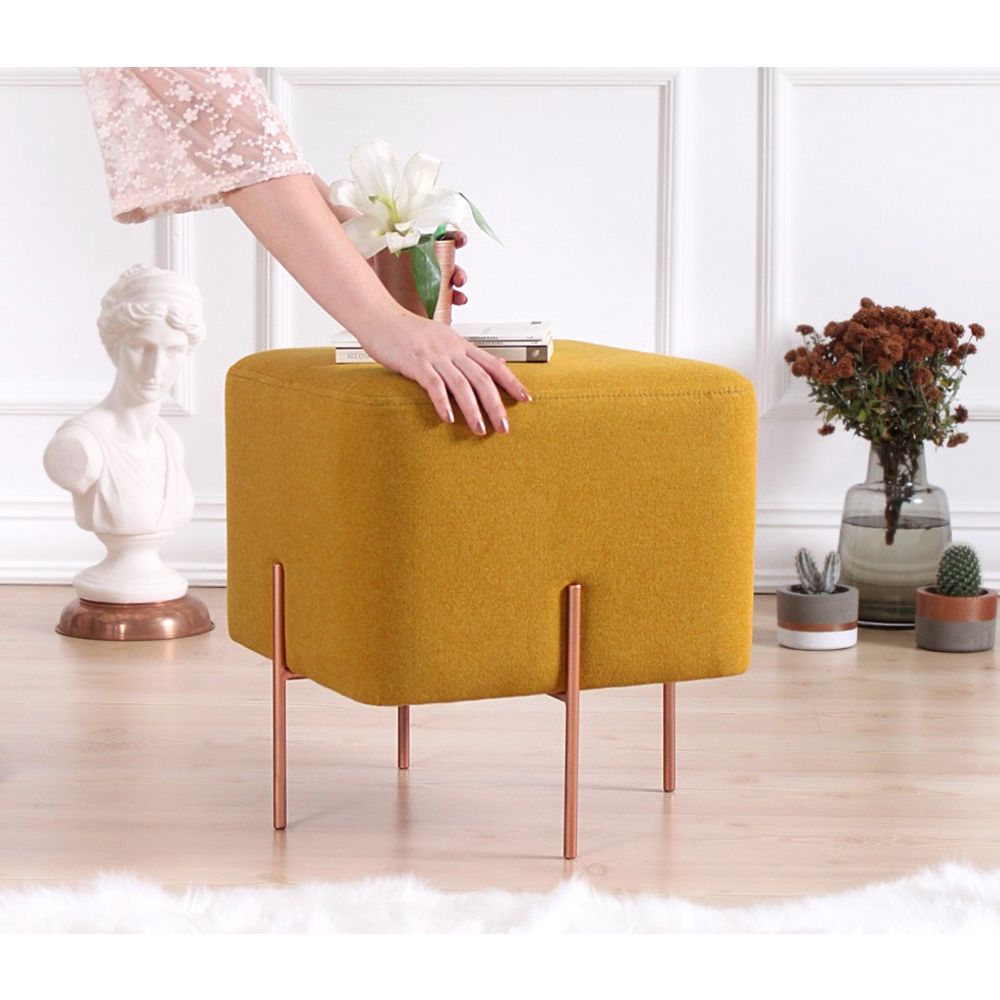 Copper 61 - Mustard Pouffe slika 4