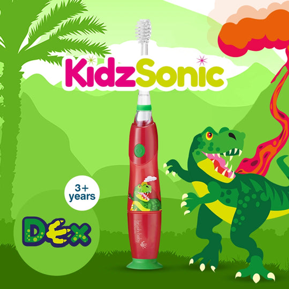 Brush-Baby Dječija električna četkica za zube KidzSonic Dinosaur slika 2