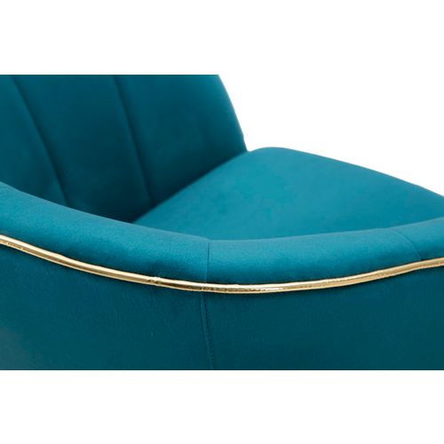 Mauro Ferretti Fotelja Paris teal-gold cm 62x58x78 slika 6