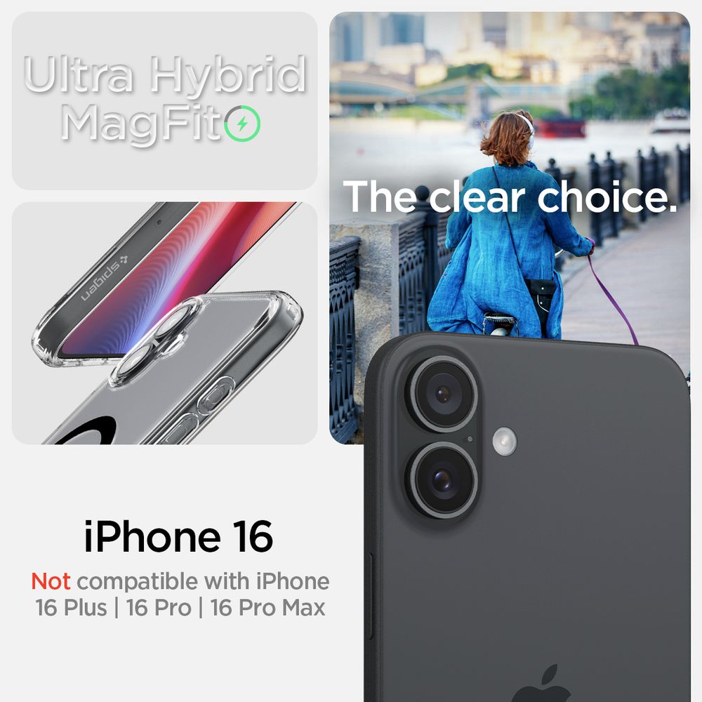 Spigen Ultra Hybrid MagSafe, black - iPhone 16 slika 5