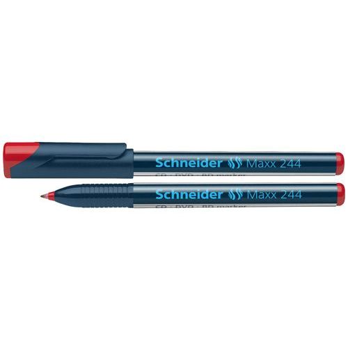 Flomaster Schneider, permanent marker, Maxx 244 CD, 0,7 mm, crveni slika 2