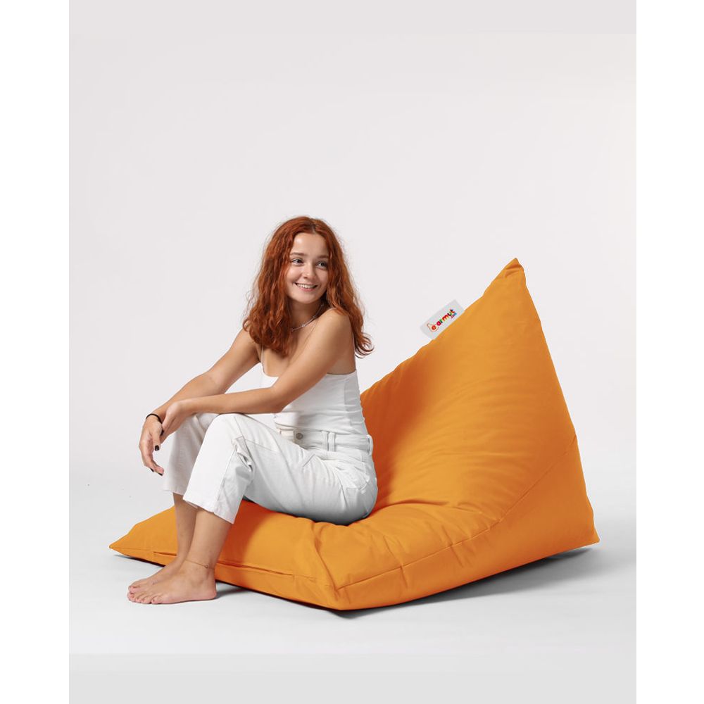Pyramid Veliki Pouf za Krevet - Narandžasti Garden Bean Bag slika 8