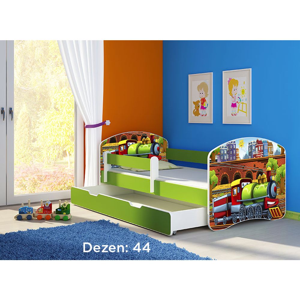 ACMA Dječiji krevet Acma II sa ladicom Green - 160x80cm - Dezen 44 slika 2