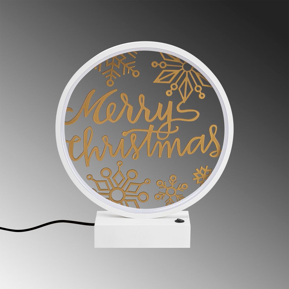 XMAS13 Bijela i Zlatna Stočna Lampa slika 5