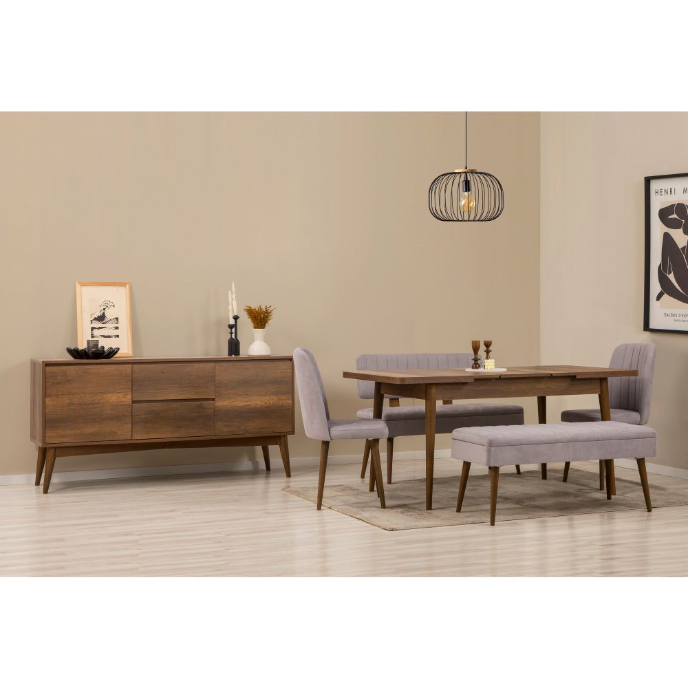 Vina Bench 04 0701 - Set Trpezarijskog Namještaja od Oraha slika 2