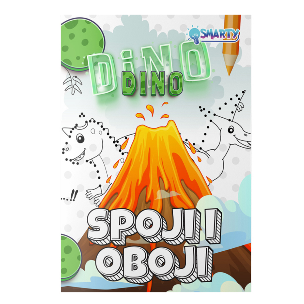 PanGraf 803589 Bojanka 12 Listova - Spoji I Oboji Dino slika 1