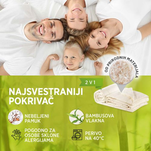 Celogodišnji pokrivač Bamboo 4 seasons – set dva pokrivača slika 4