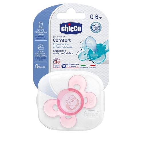 Chicco laža Giotto Comfort silikon 0-6m 1 kom roze slika 1