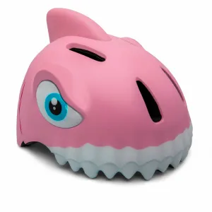 CrazySafety 3D dječja kaciga Shark Pink - s LED svjetlom