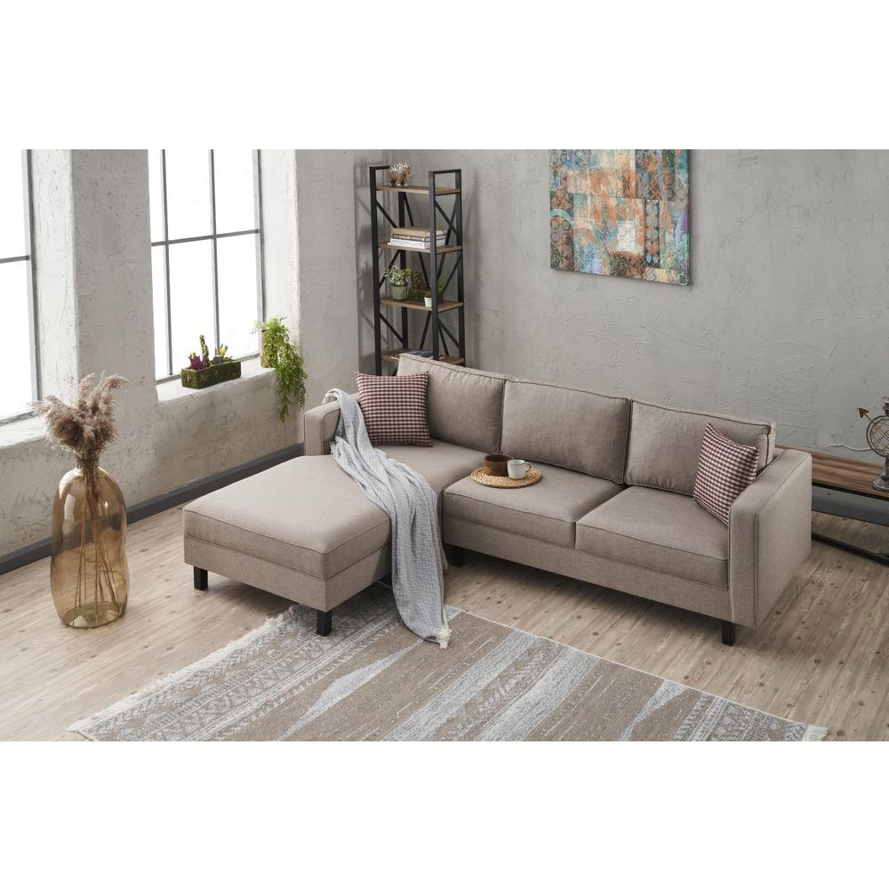 Kale Linen Left - Krem Krem Kutna Sofa slika 3