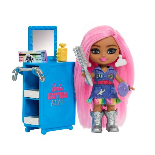 Barbie Extra Fly Minis ružičasti avion s dodacima slika 4