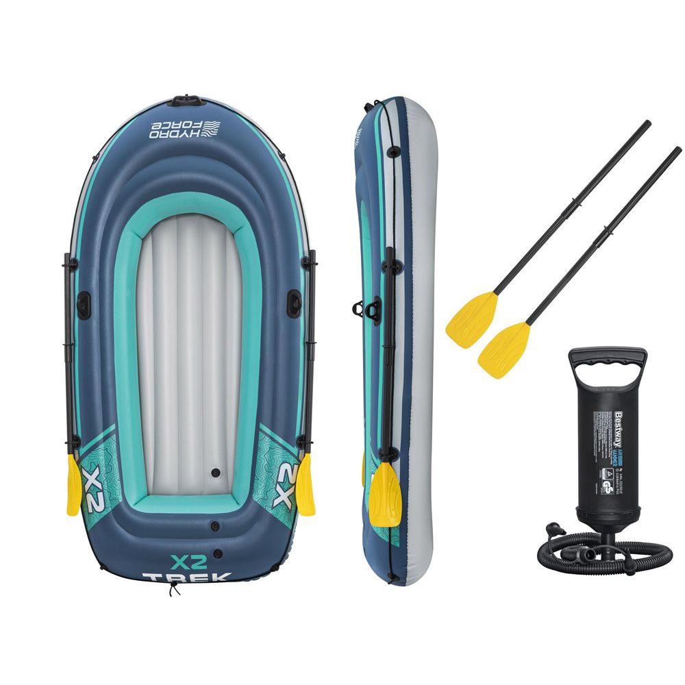 Bestway gumeni čamac TREK X2 do 250 kg 232x118 cm + vesla i pumpa 61153 slika 2