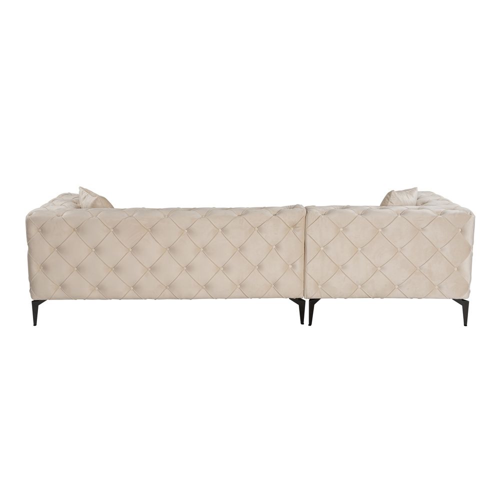 Como Eco Left - Bež, Crna Bež Ugaona Sofa slika 5