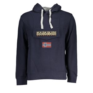 NAPAPIJRI MEN'S BLUE ZIPLESS SWEATSHIRT