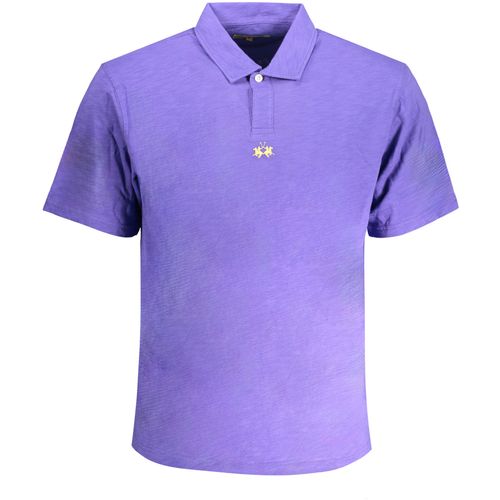 LA MARTINA PURPLE MEN'S SHORT SLEEVED POLO SHIRT slika 1