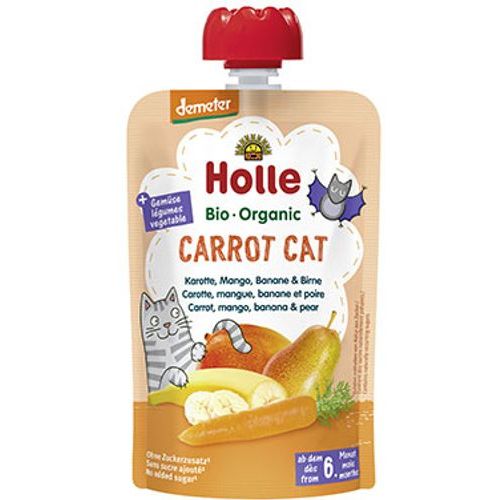 Holle Pire od mrkve, manga i banane "Carrot Cat"- Organski 100g  , pakiranje 12komada slika 1
