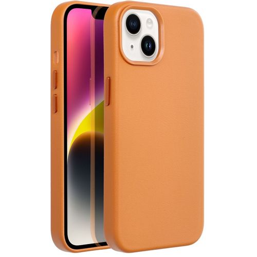 Kožna maska Mag Cover za iPhone 14 narančasta slika 2