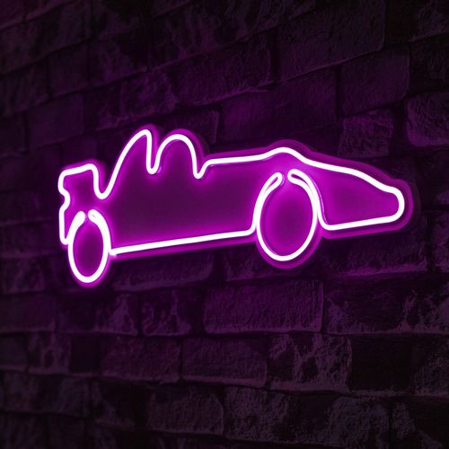 Wallity Ukrasna plastična LED rasvjeta, Formula 1 Race Car - Pink slika 8