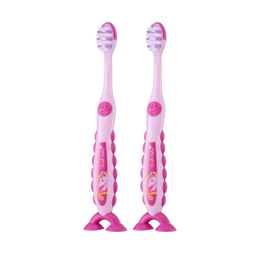 Brush-Baby Dječija četkica za zube FlossBrush 3-6 godina - Unicorn, 2kom slika 1