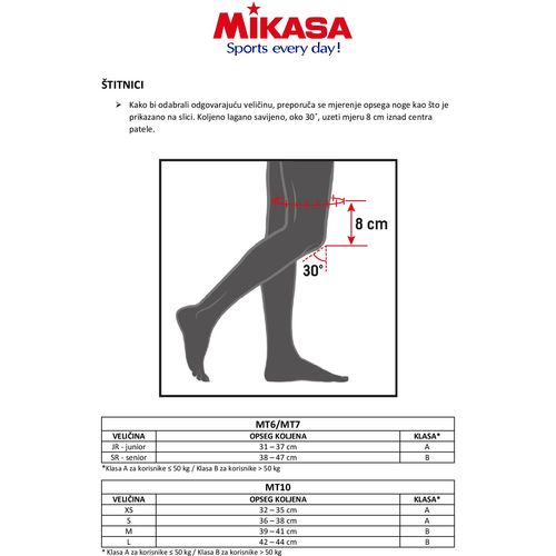 Mikasa štitnici za koljena MT10, boja: crna, vel. m slika 2
