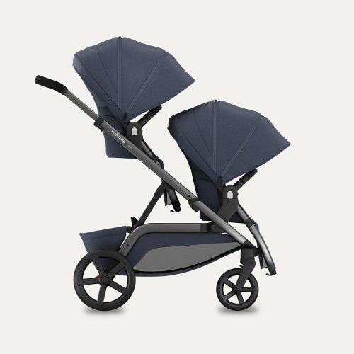 REDSBABY NUVO Twin dječja kolica 2u1 Gun Metal, Blue Slate B slika 3