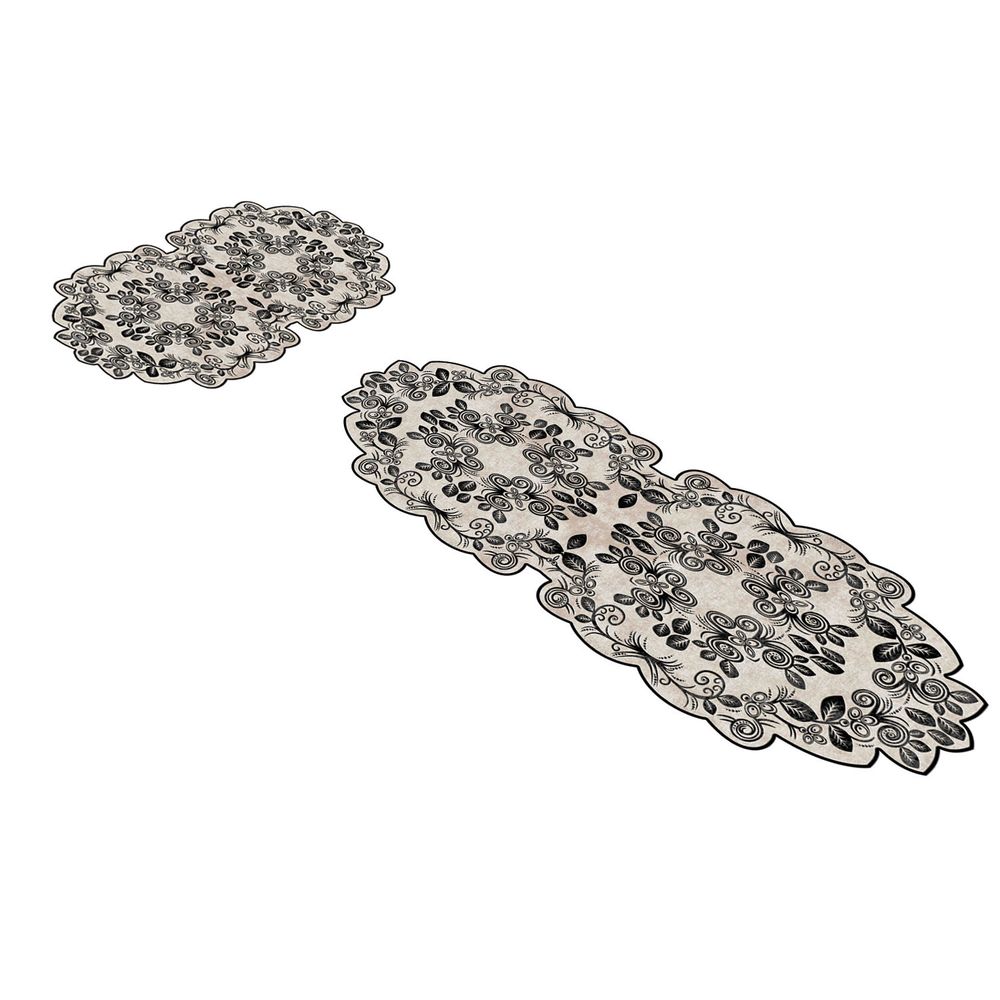 Set Kupaonskih Tepiha u Krem Boji (2 Komada) - 21015915KR slika 4